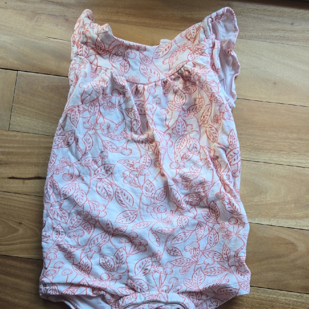 Petit Bateau White and Pink Baby Garment